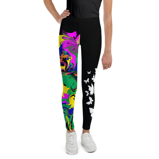 flyersetcinc Marble Camo Print Youth Leggings