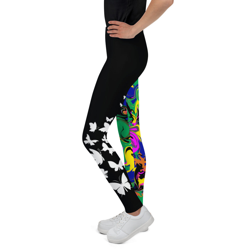 flyersetcinc Marble Camo Print Youth Leggings