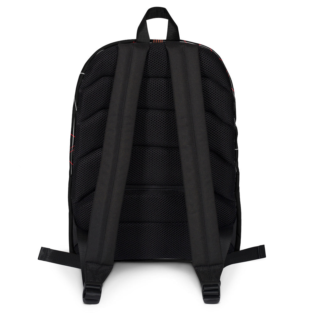 Linear Print Laptop Backpack