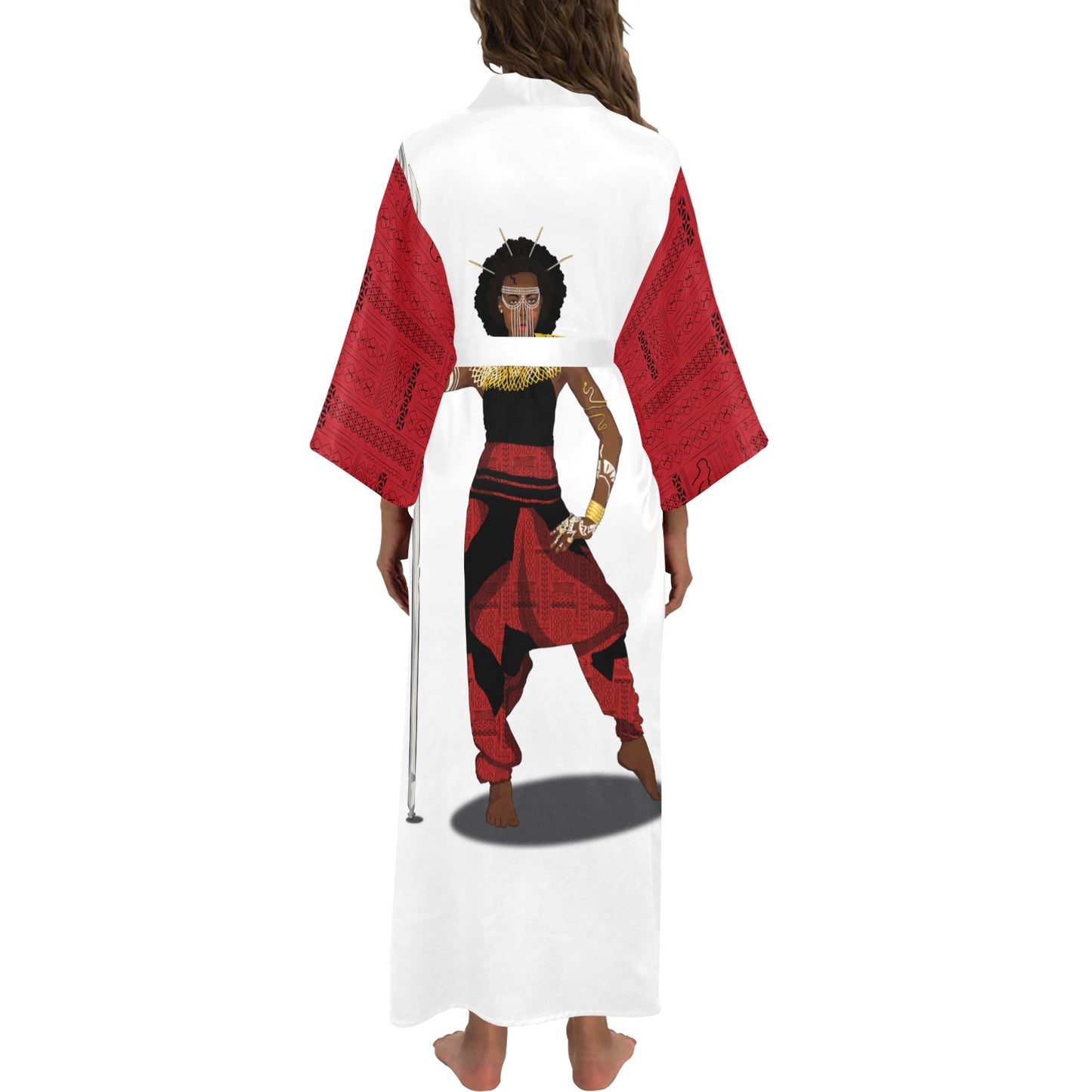 flyersetcinc Warrior Queen Long Kimono Cover up Women's Robe