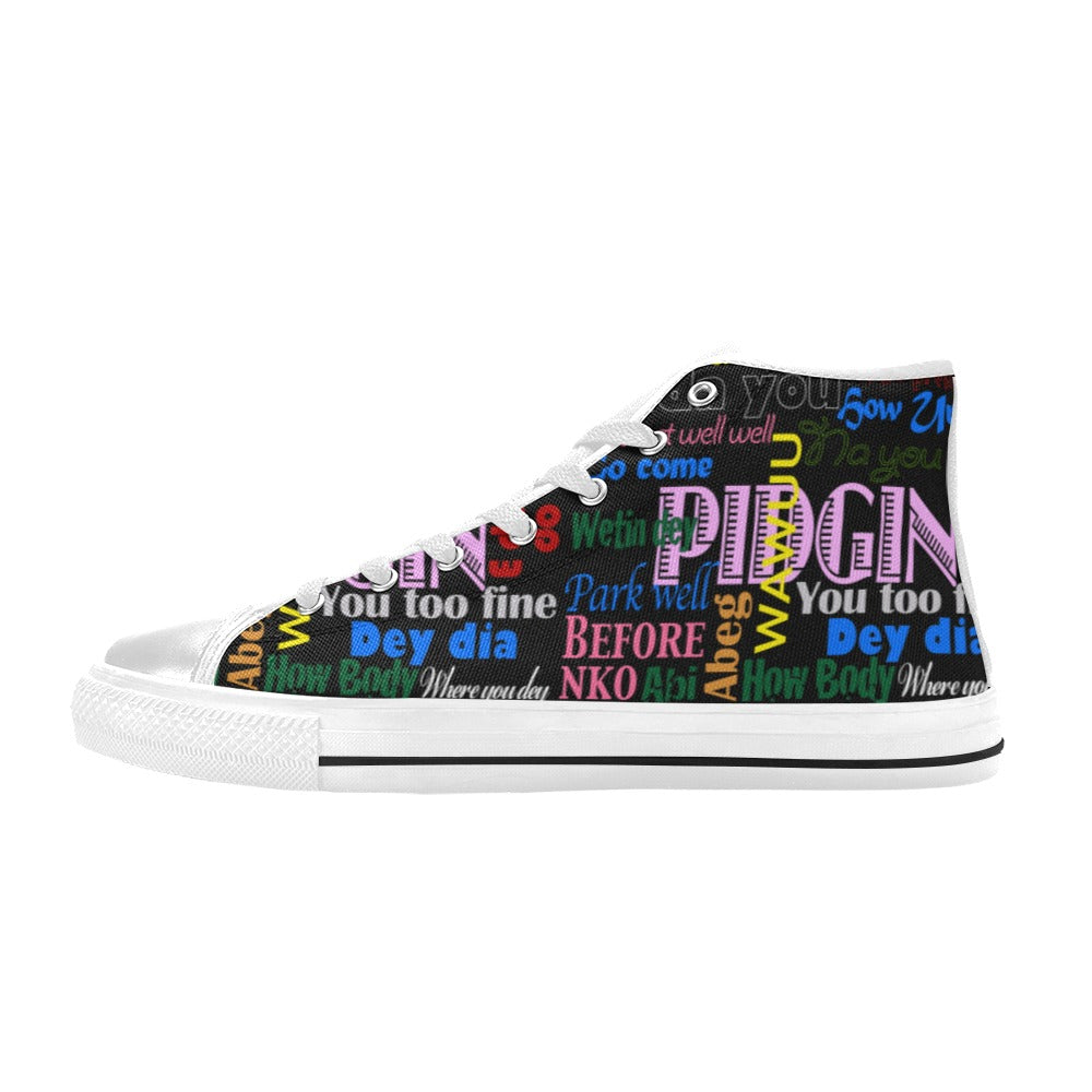 flyersetcinc Pidgin Print Women's Hightop Canvas