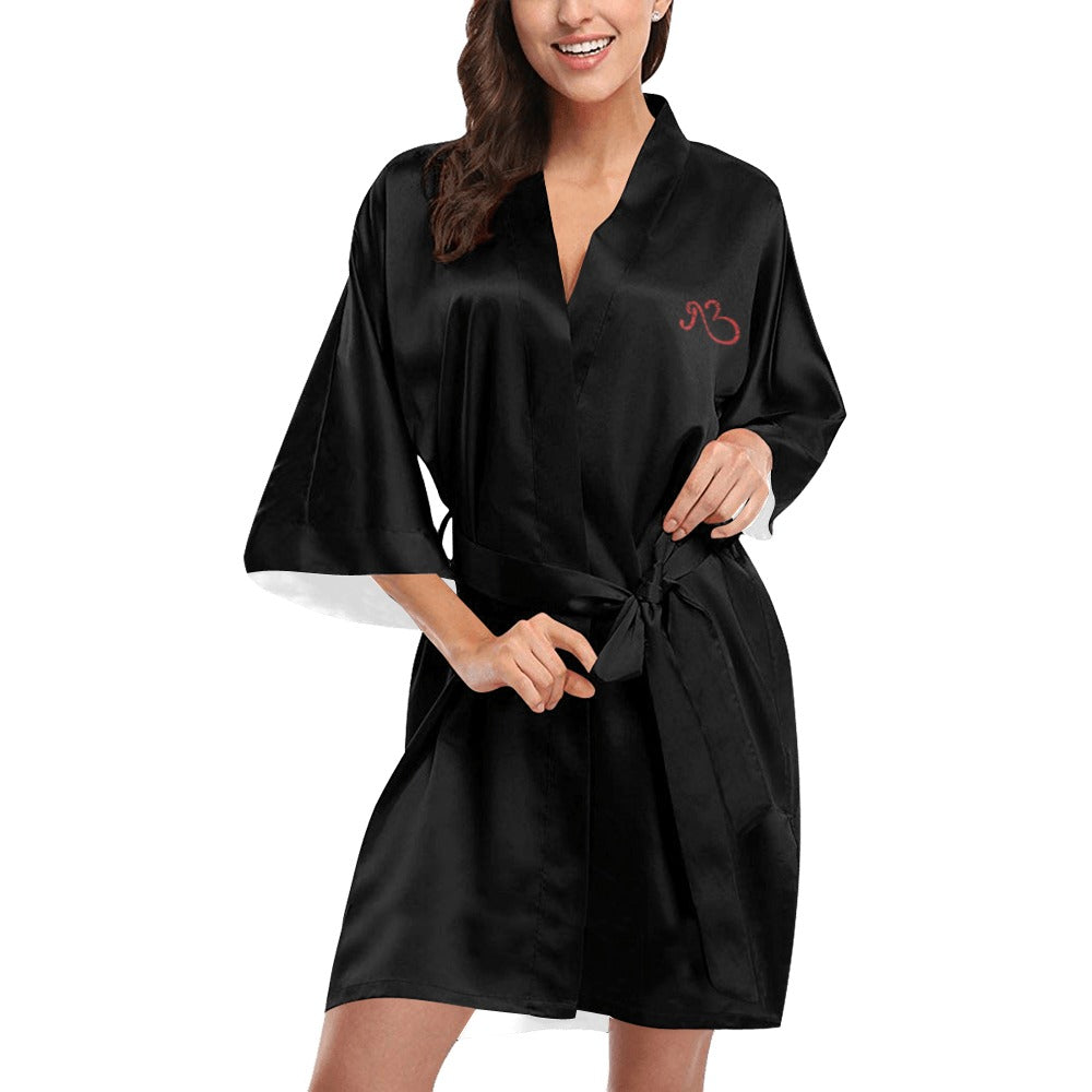 flyersetcinc Classic Black Kimono Robe