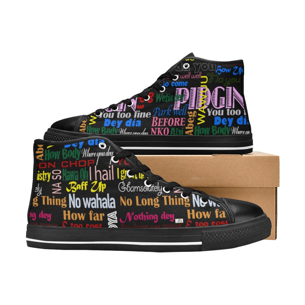 flyersetcinc Pidgin Print Women's Hightop Canvas