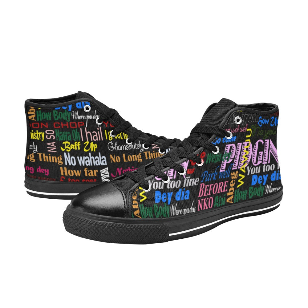 flyersetcinc Pidgin Print Women's Hightop Canvas