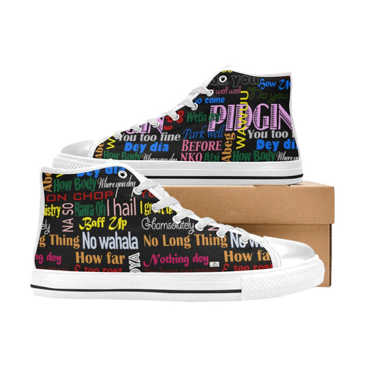 flyersetcinc Pidgin Print Women's Hightop Canvas