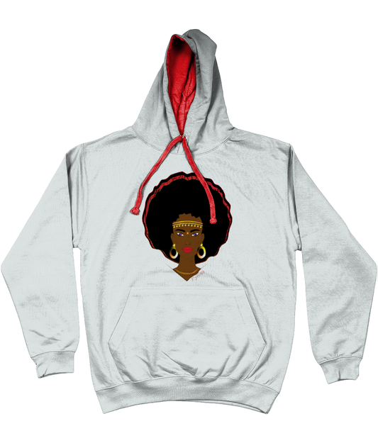 flyersetcinc Warrior Unisex Hoodie with a contrast hood and string