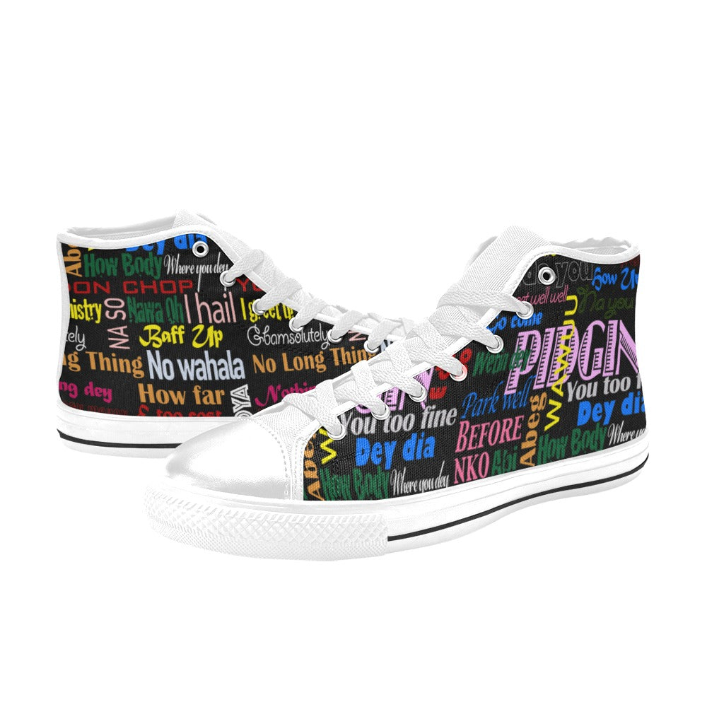 flyersetcinc Pidgin Print Women's Hightop Canvas