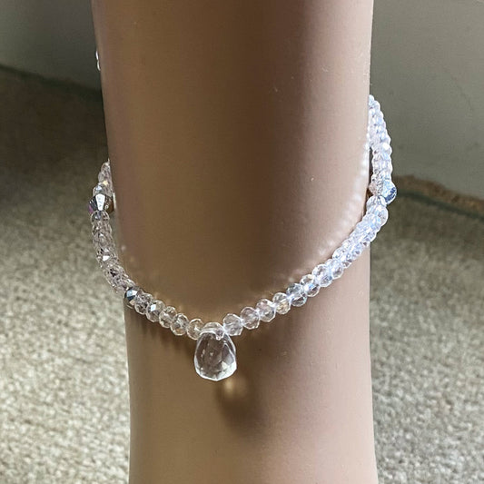 Ajiri Clear Crystal Anklet