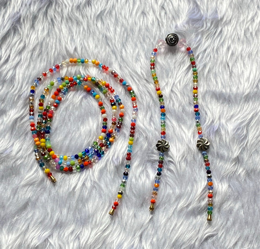 Kente Multi Coloured Belly Chain Waist Beads