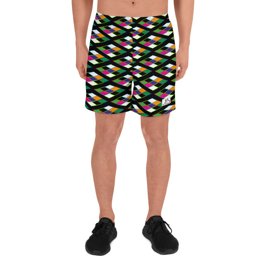 flyersetcinc Pyramid Print Men's Athletic Shorts