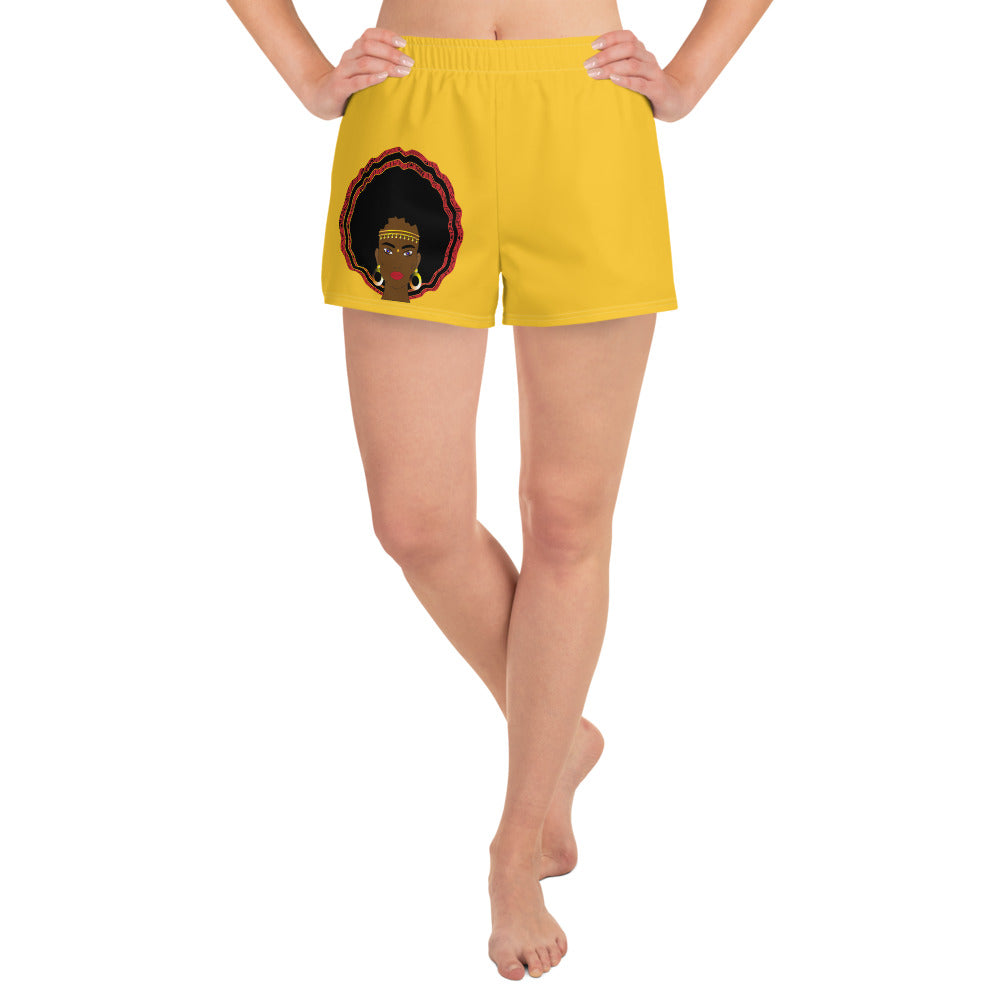 flyersetcinc Warrior Women's Athletic Shorts - Yellow