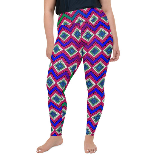 flyersetcinc Galaxy Quad Print Plus Size High Waist Leggings