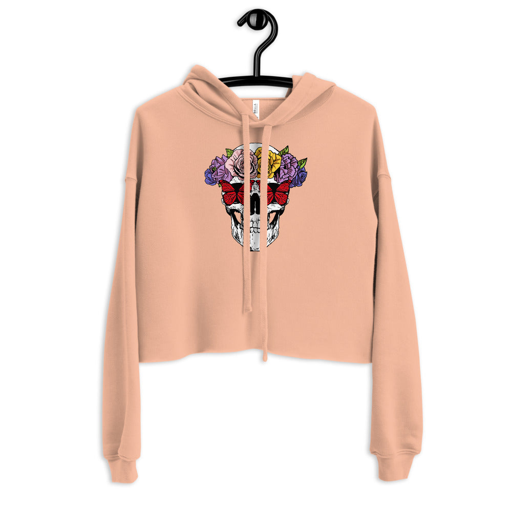 Garden of Skulls Graphic Crop Hoodie