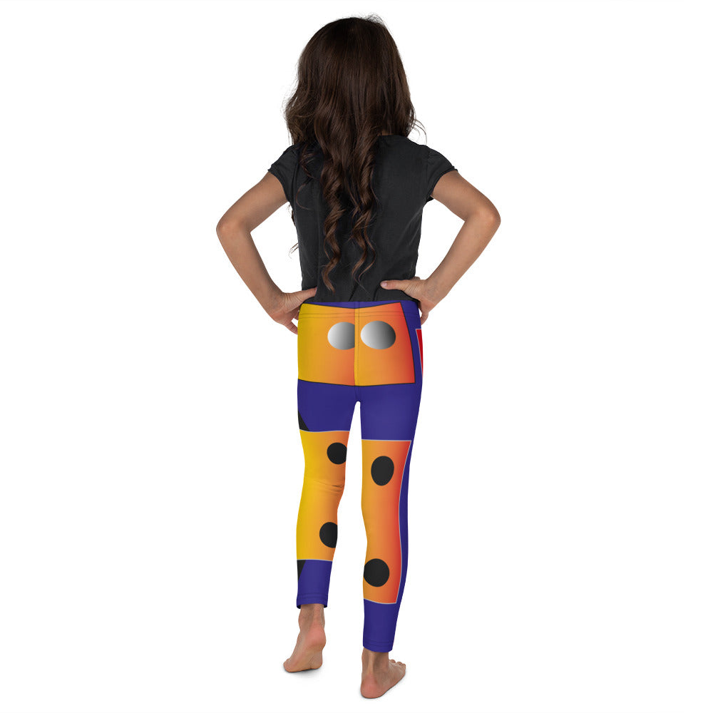 Gallery Print Kid's Leggings (Orange)