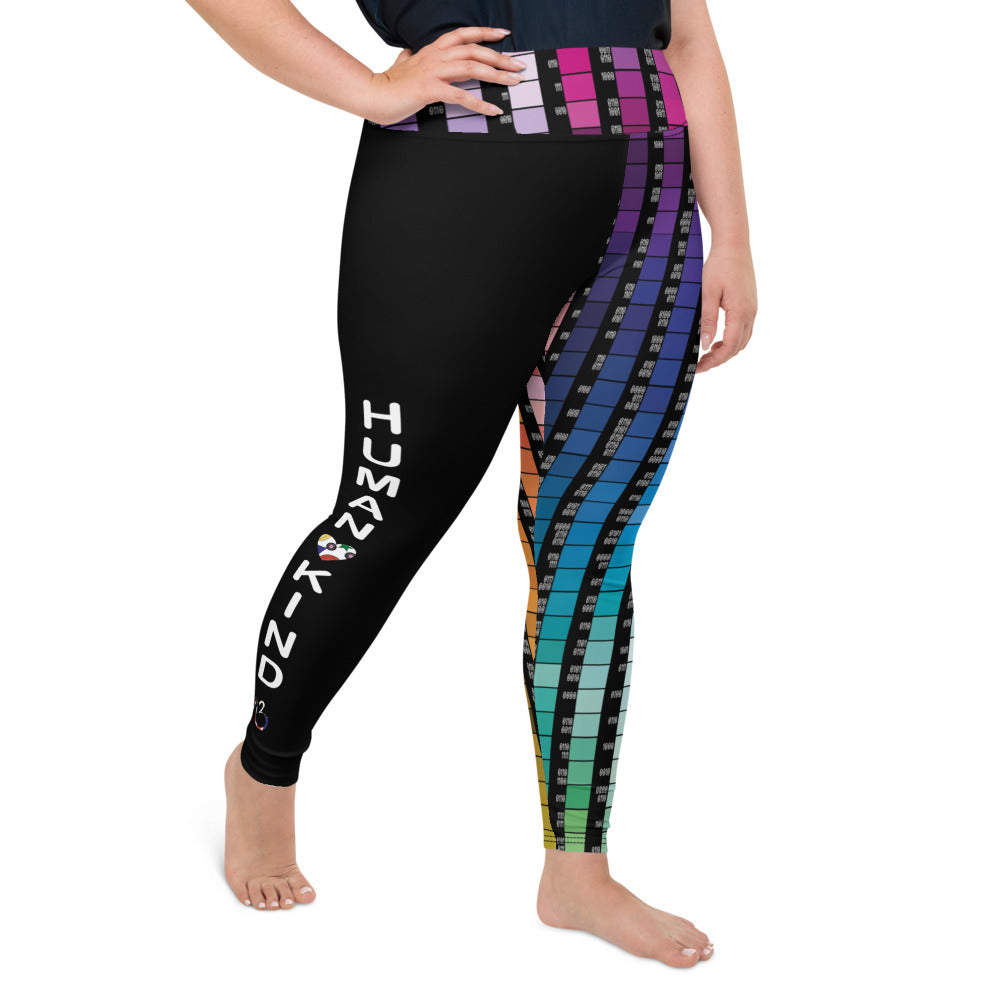 flyersetcinc Human.Kind Print Plus Size High Waist Leggings