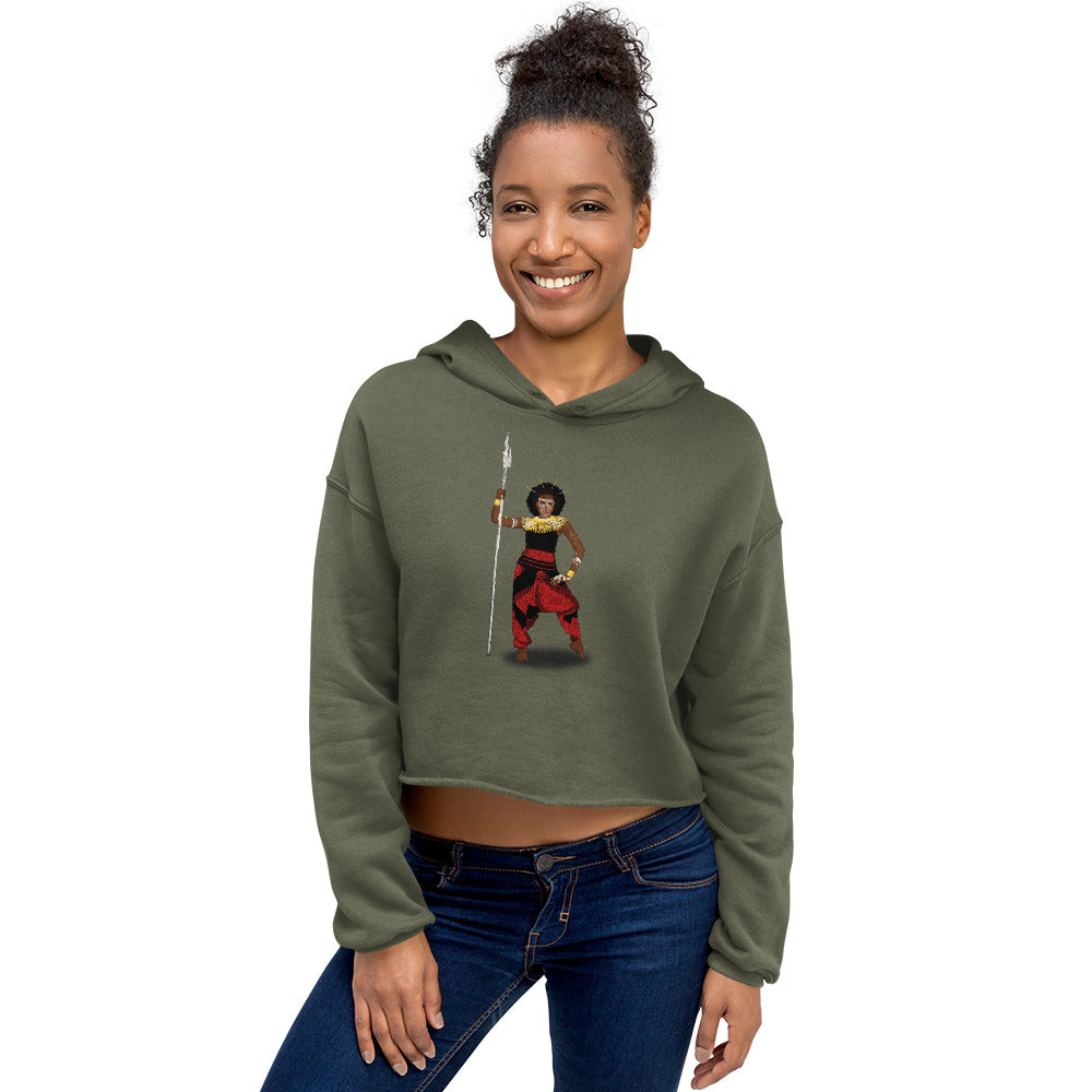 flyersetcinc Warrior African Queen Crop Hoodie