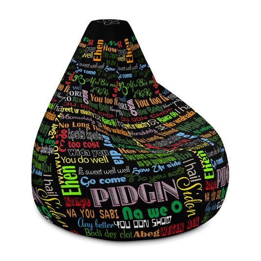 flyersetcinc Pidgin Print Comfy Bean Bag Chair w/ filling