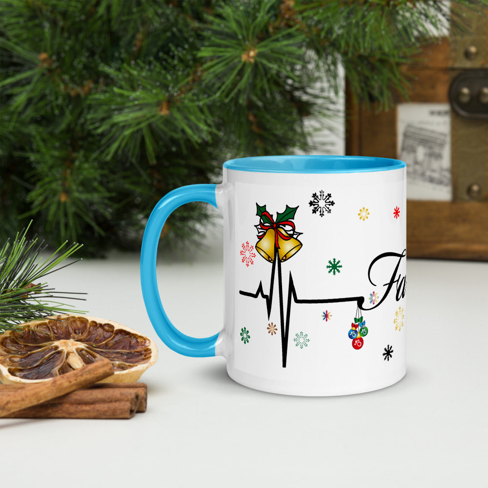 'Family Christmas' Two Toned Mug - White