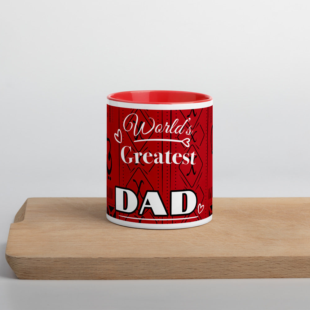 Worlds Greatest Dad Mug with Color Inside