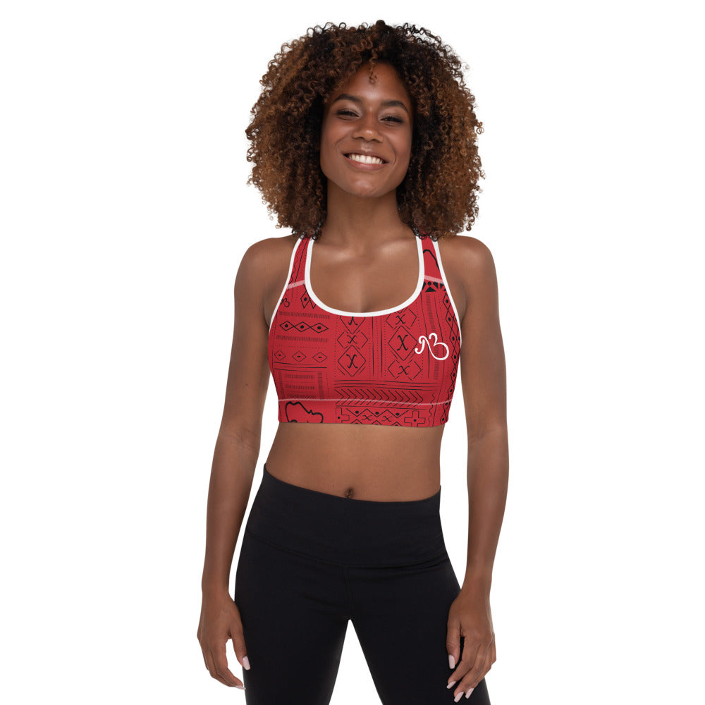 Tribal Print Padded Sports Bra