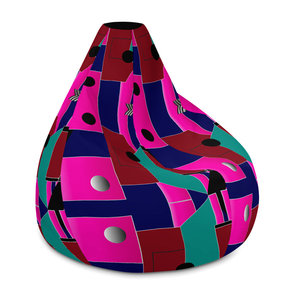 flyersetcinc Gallery Print Comfy Bean Bag Chair w/ filling