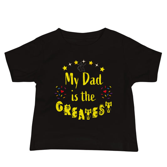 Fathers Day 'Greatest Dad' Baby Jersey Short Sleeve Tee