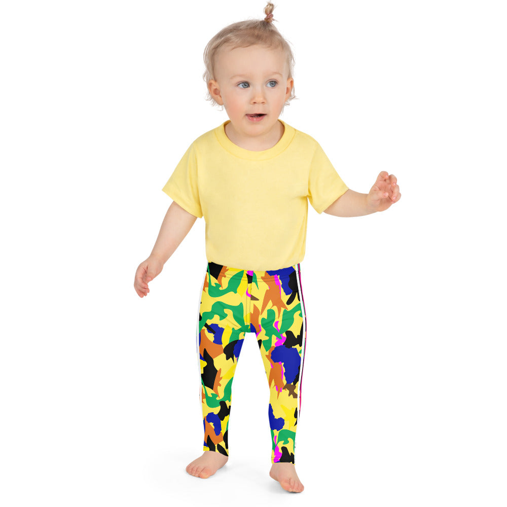 flyersetcinc Camo Kid's Leggings - Yellow