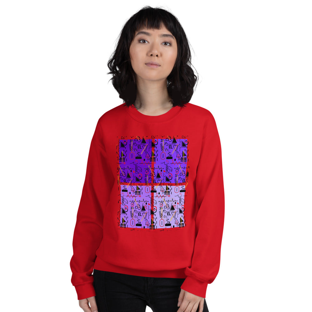 flyersetcinc Linear Print Graphic Unisex Sweatshirt