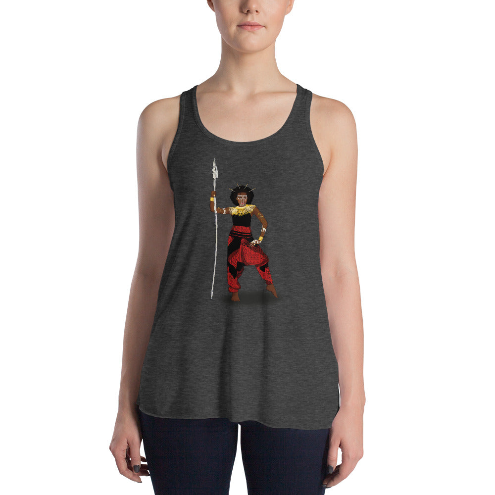 flyersetcinc Warrior African Queen Women's Flowy Racerback Tank