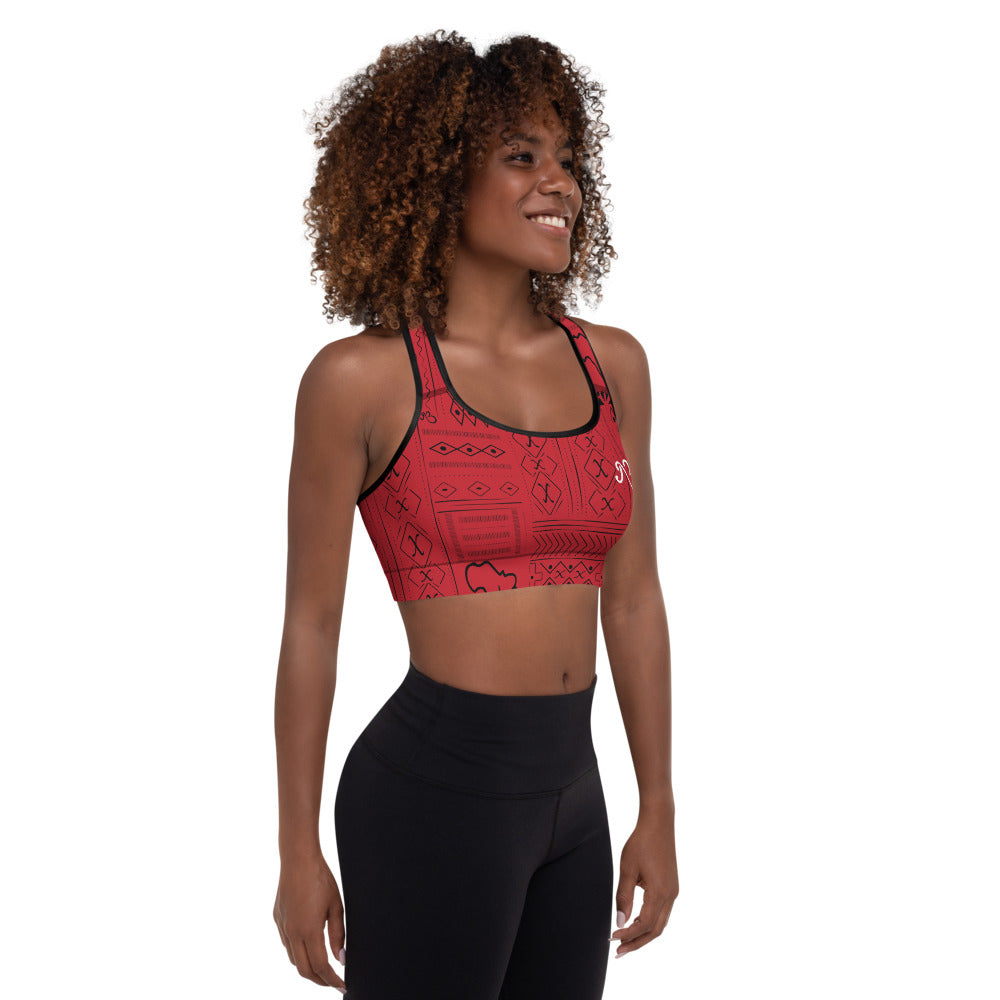 Tribal Print Padded Sports Bra