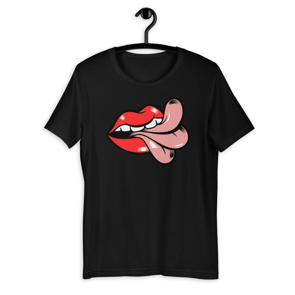 Cheeky Graphic Mouth & Tongue Short-Sleeve Unisex T-Shirt