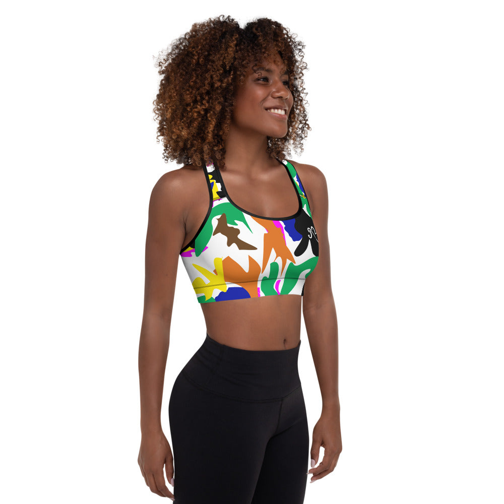 flyersetcinc Camo Padded Sports Bra - Ivory