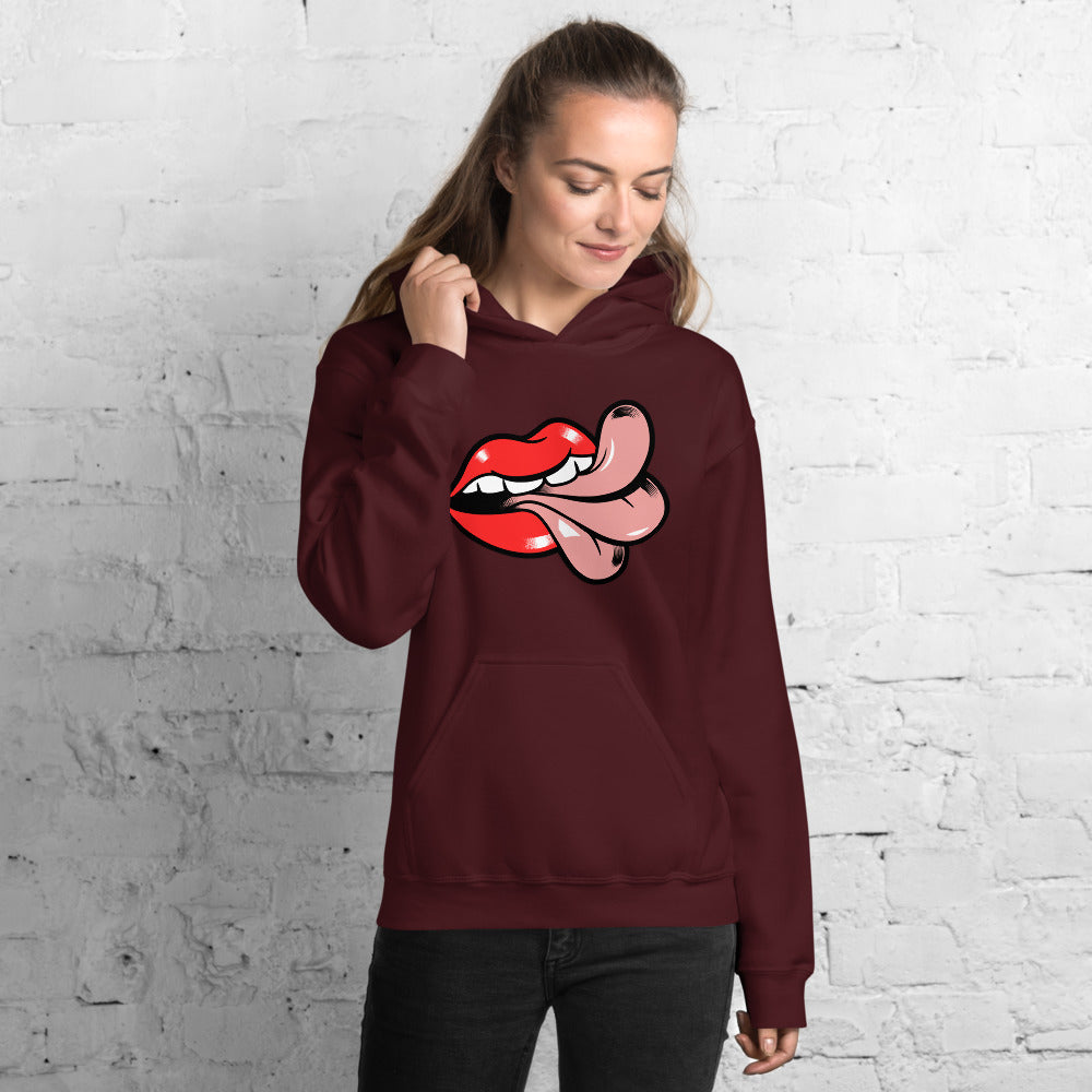 Cheeky Graphic Mouth & Tongue Comfortable Unisex Hoodie