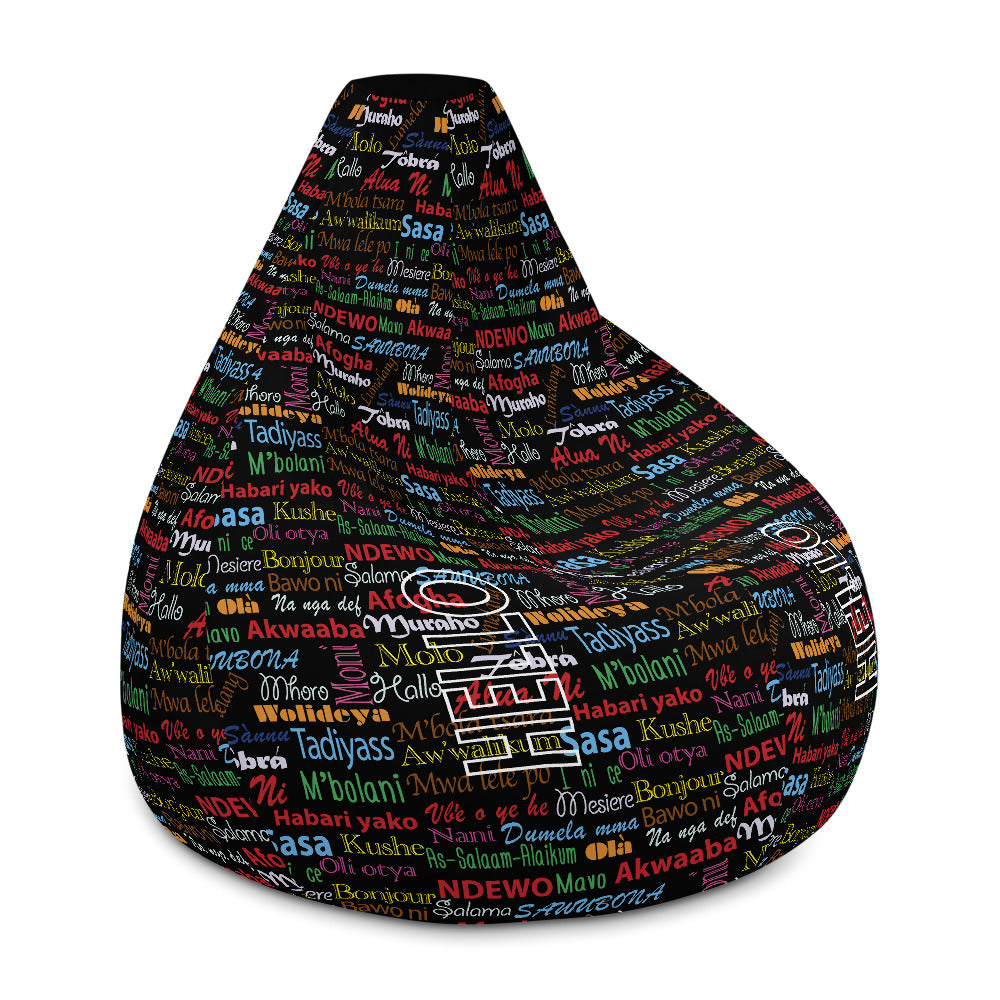 flyersetcinc Hello Print Comfy Bean Bag Chair w/ filling