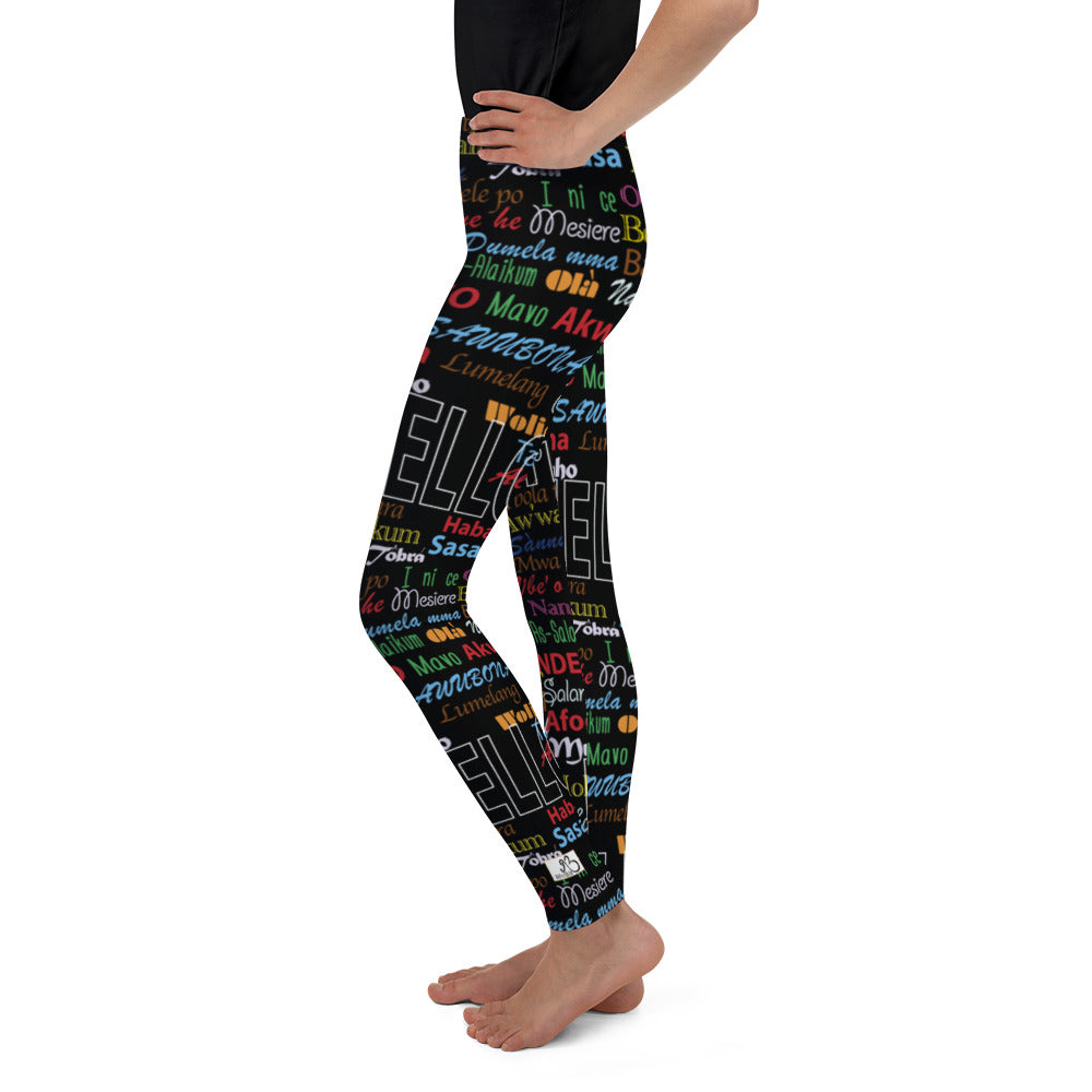 flyersetcinc Hello Print Youth Leggings