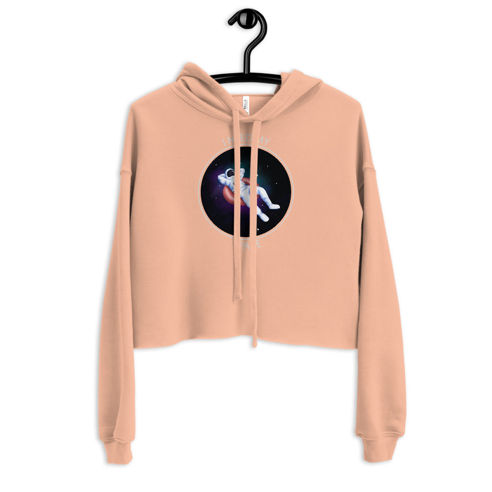 'I Need My Space' Astronaut Comfy Crop Hoodie