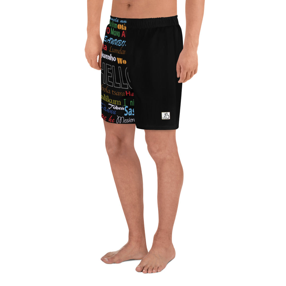 Hello Print Men's Athletic Shorts