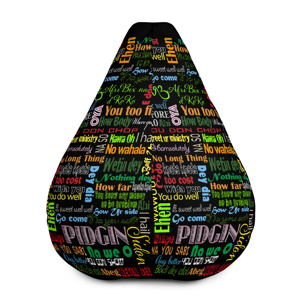 flyersetcinc Pidgin Print Comfy Bean Bag Chair w/ filling