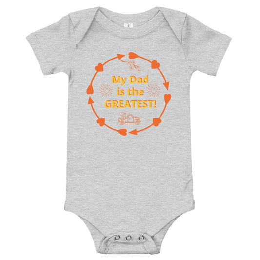 Father's day 'Greatest Dad' Baby Bodysuit One Piece