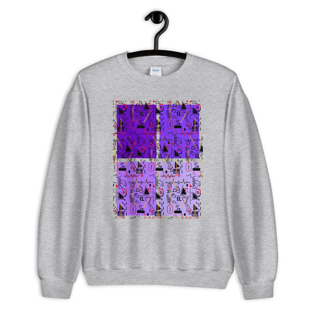 flyersetcinc Linear Print Graphic Unisex Sweatshirt