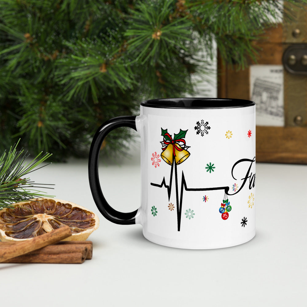 'Family Christmas' Two Toned Mug - White