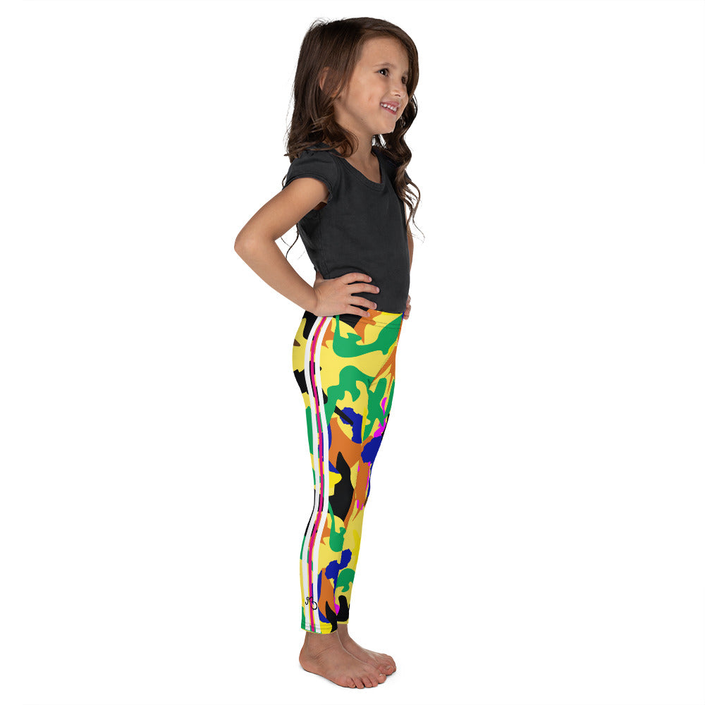 flyersetcinc Camo Kid's Leggings - Yellow