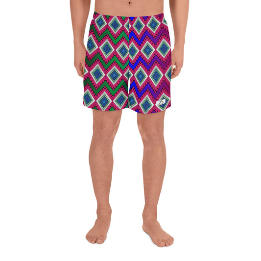 Quadrangle Print Men's Athletic Shorts