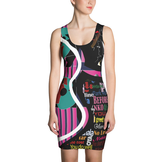 flyersetcinc Collage Body Con dress