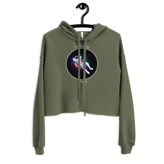 'I Need My Space' Astronaut Comfy Crop Hoodie