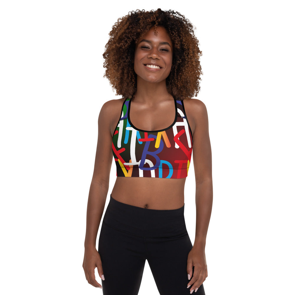 flyersetcinc Collage Padded Sports Bra