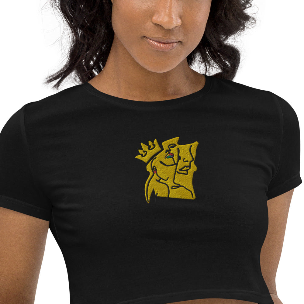 My Sista's Keeper Embroidered Organic Crop Top