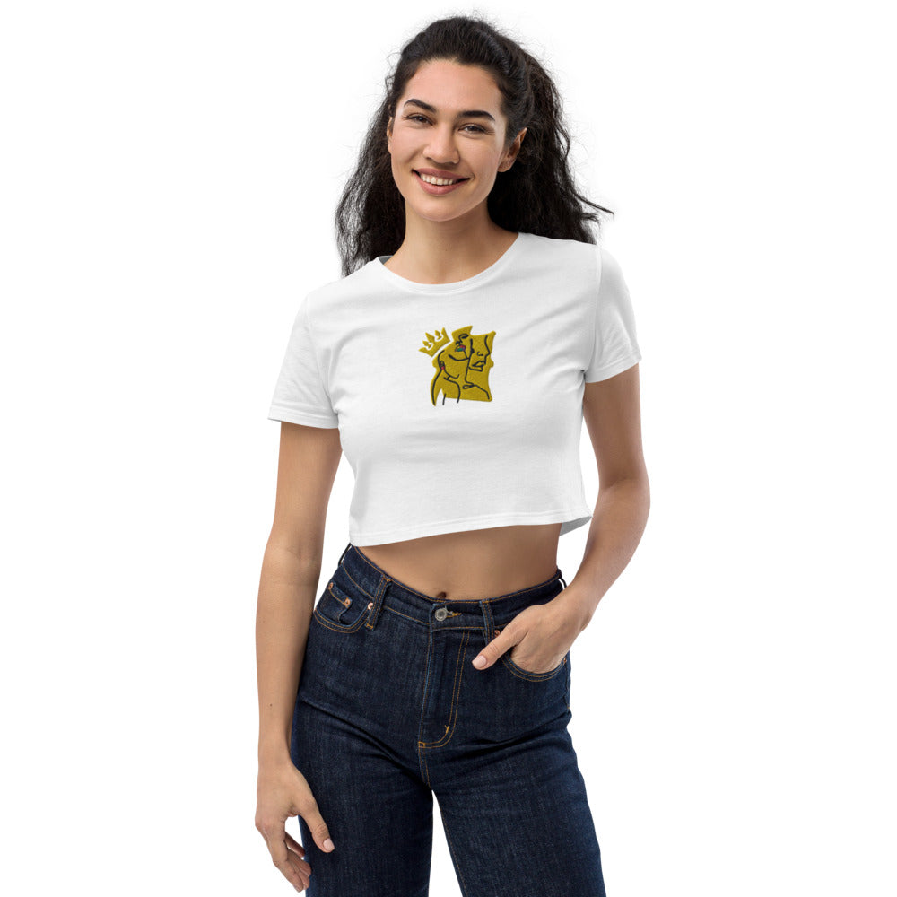 My Sista's Keeper Embroidered Organic Crop Top