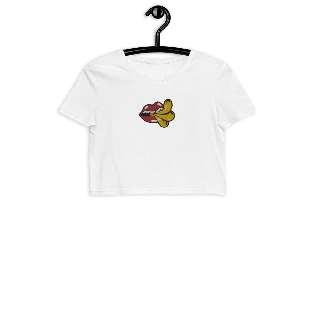 Organic Embroidered Crop Top - Cheeky