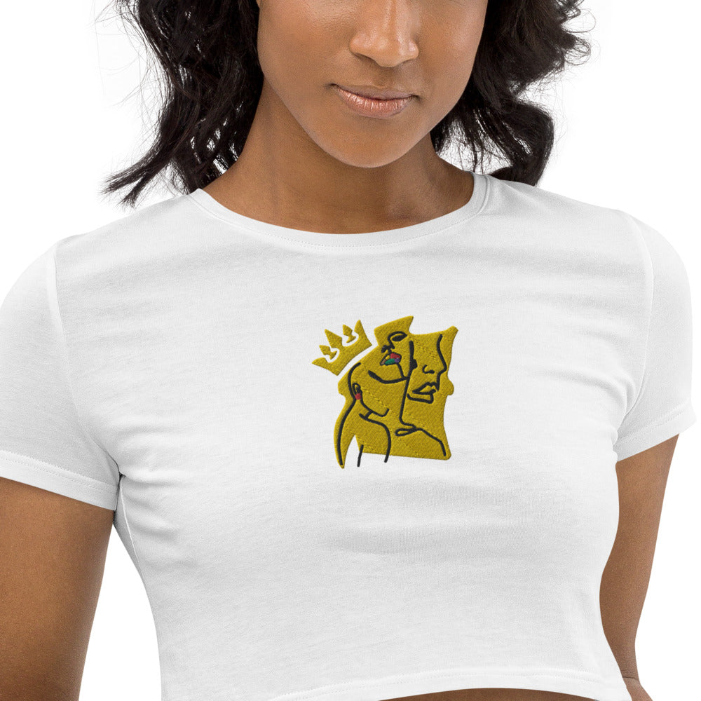 My Sista's Keeper Embroidered Organic Crop Top